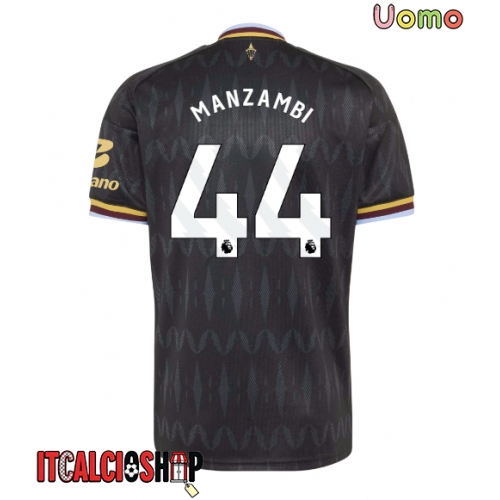Aston Villa Johan Manzambi #44 Seconda Maglia 2026-27 Manica Corta
